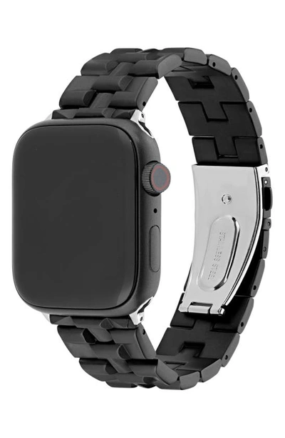 Shop Ted Baker T-embossed Silicone 22mm Apple Watch® Watchband In Black