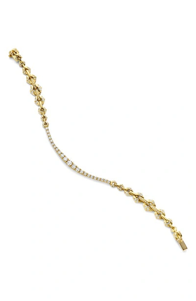 Shop Dries Criel Flow Diamond Bracelet In Gold