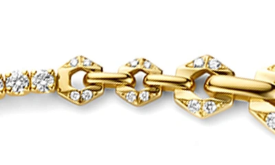Shop Dries Criel Flow Diamond Bracelet In Gold