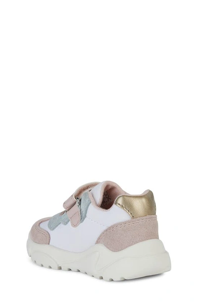Shop Geox Kids' Ciufciuf Sneaker In White Rose