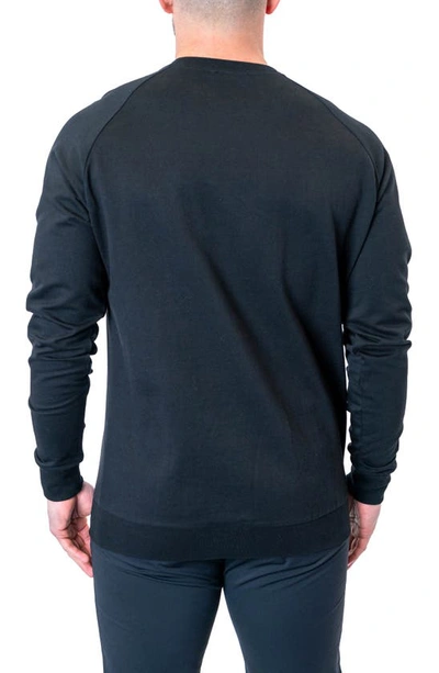 Shop Maceoo Camo Logo Cotton Blend Sweater In Black
