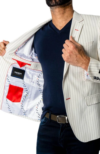 Maceoo Stripe Sport Coat In White