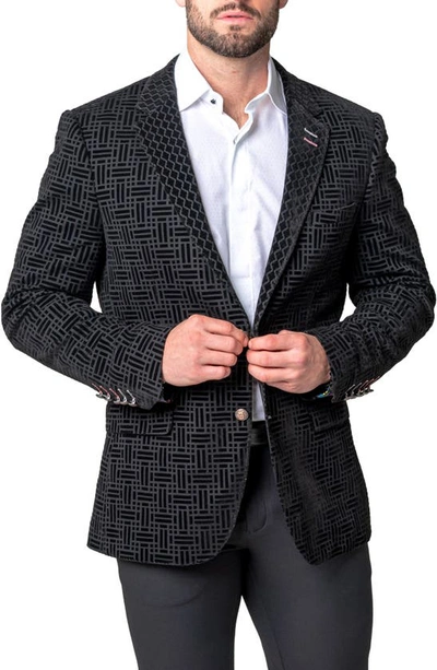 Maceoo Socrates Shadow Black Sport Coat In Black