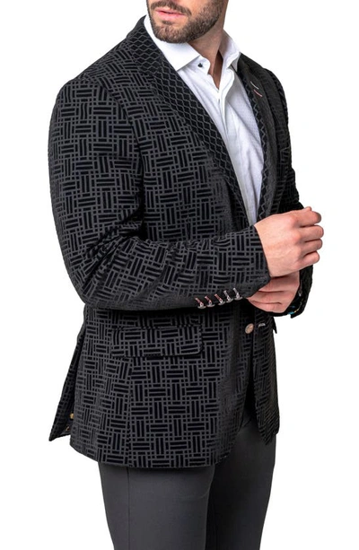 Maceoo Socrates Shadow Black Sport Coat In Black