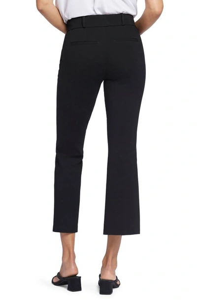 Nydj Pull-on Flared Ankle Trouser Pants Sculpt-her In Black In Black