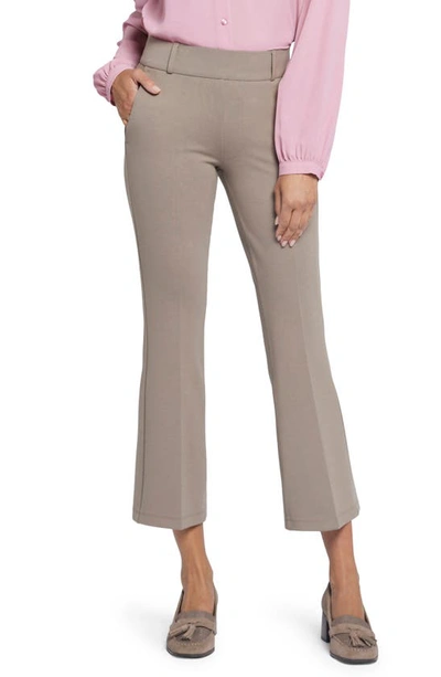 Shop Nydj Pull-on Ankle Flare Pants In Saddlewood