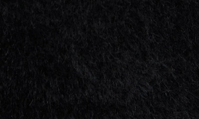 Mango Fur-effect Off-the-shoulder Sweater Black In Black