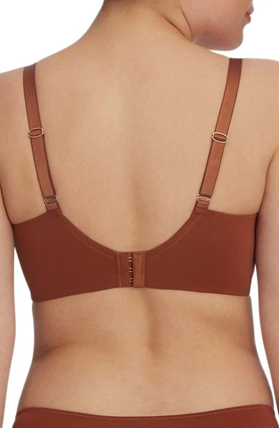 Skarlett Blue Entice Underwire Full Coverage Bra In Clay/ Nylon