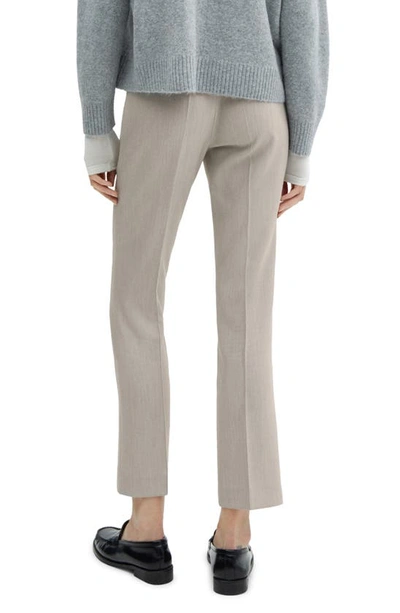 Shop Mango Belted Straight Leg Pants In Grey