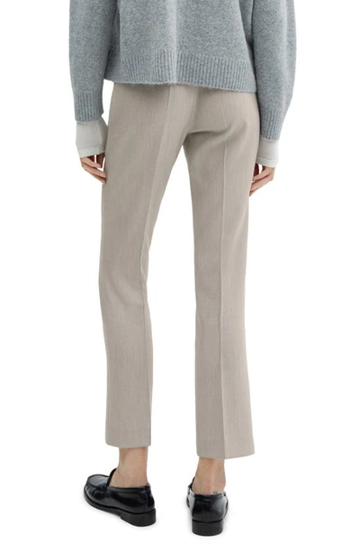Mango Belted Straight Leg Pants In Grey