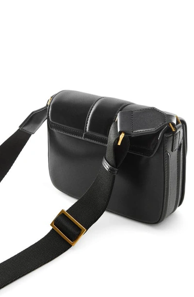 Shop Mango Faux Leather Crossbody Bag In Black