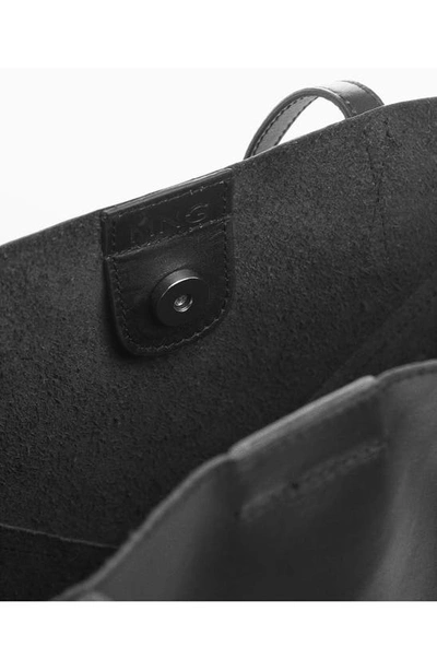 Mango Women's Leather Shopper Bag In Black