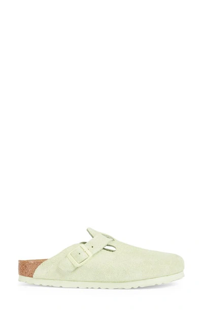 Shop Birkenstock Boston Soft Footbed Clog In Faded Lime