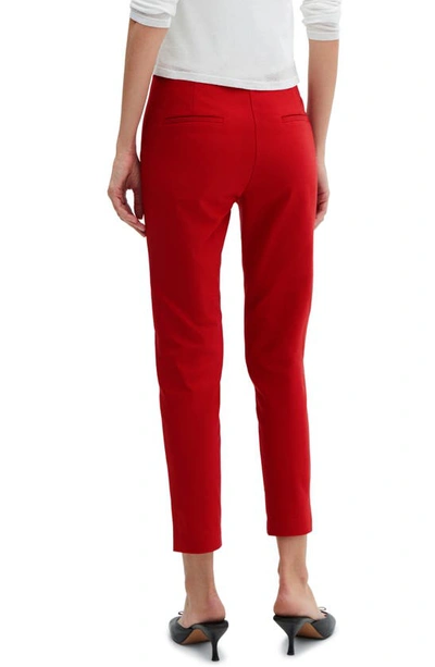 Shop Mango Crop Skinny Pants In Red