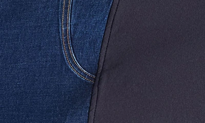 Mango Flared Maternity Jeans In Dark Blue