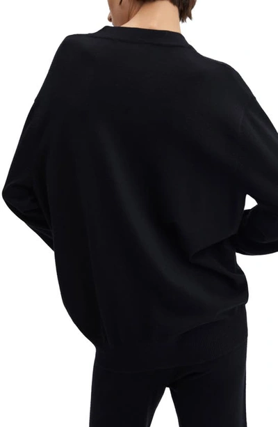Shop Mango Mock Neck Sweater In Black