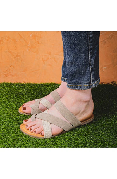 Shop Minnetonka Faribee Slide Sandal In Simply Taupe Multi