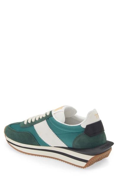 Shop Tom Ford James Sneaker In Pine Green