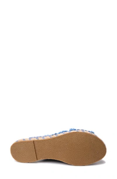 Shop Minnetonka Pepper Espadrille Slide Sandal In Blue Denim