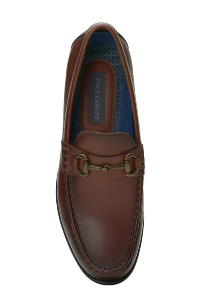 Shop Vince Camuto Caelan Moc Toe Bit Loafer In Cognac