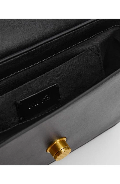 Mango Crossbody Bag With Flap Black In Black