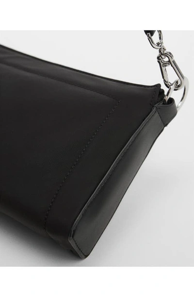 Shop Mango Faux Leather Top Handle Bag In Black