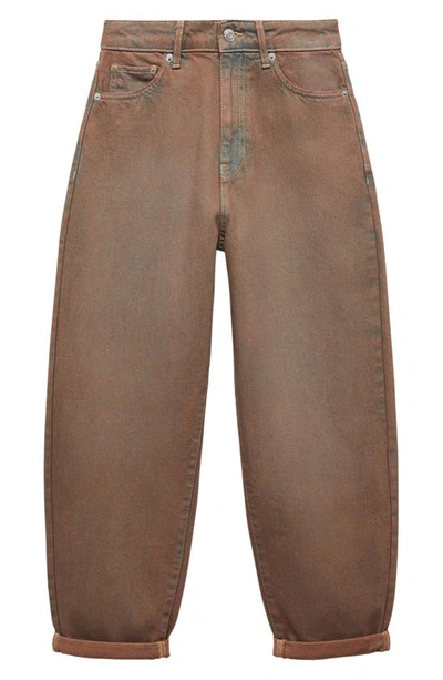 Mango Women's High-waist Slouchy Jeans In Brown