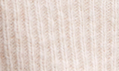 Mango Mixed Stitch Crop Mock Neck Sweater In Pastel Pink