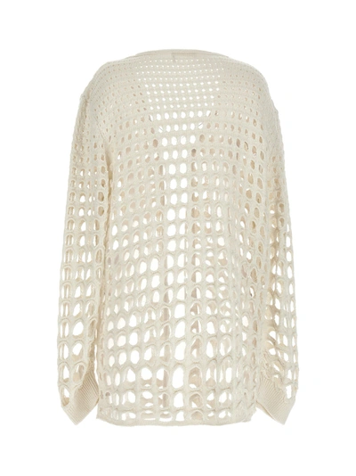 Shop Chloé Macramé Cardigan Sweater, Cardigans White