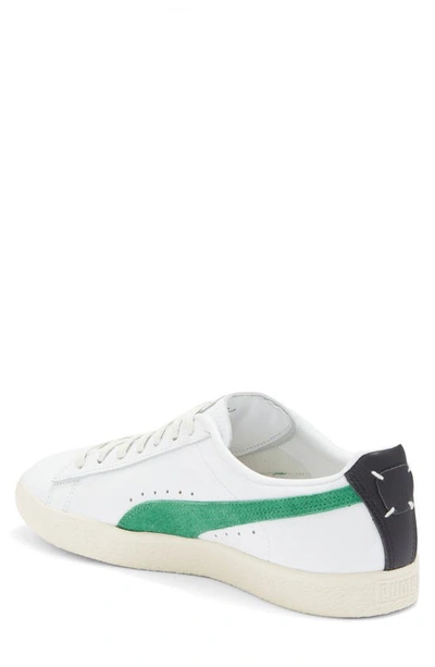 Shop Puma Clyde Sneaker In  White-archive Green-black