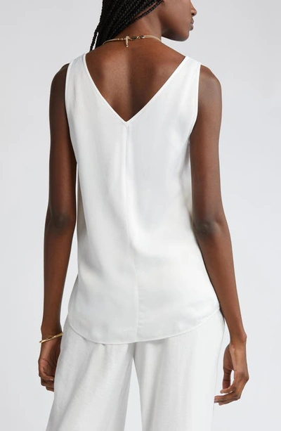 Shop Nordstrom Double V-neck Tank In Ivory Cloud