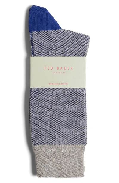 Shop Ted Baker Cortex Micropattern Dress Socks In Grey