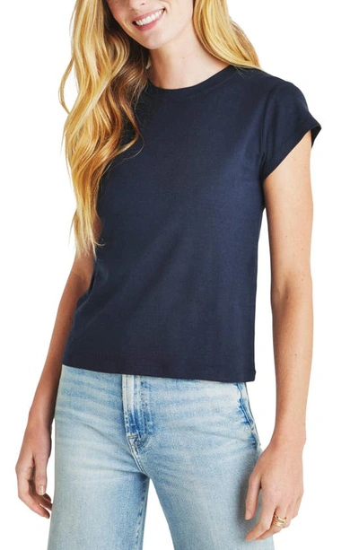 Shop Splendid Faye Crewneck Tee In Navy