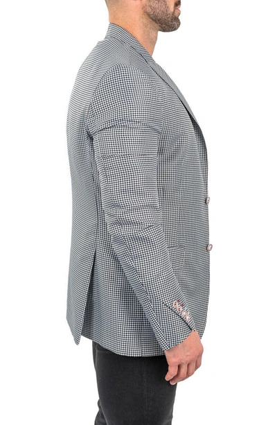 Shop Maceoo Descartes Houndstooth Sport Coat In Black