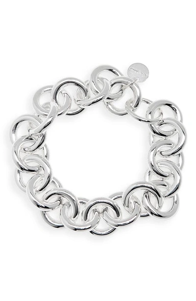 Shop Lie Studio The Marianne Chain Bracelet In Silver Plating