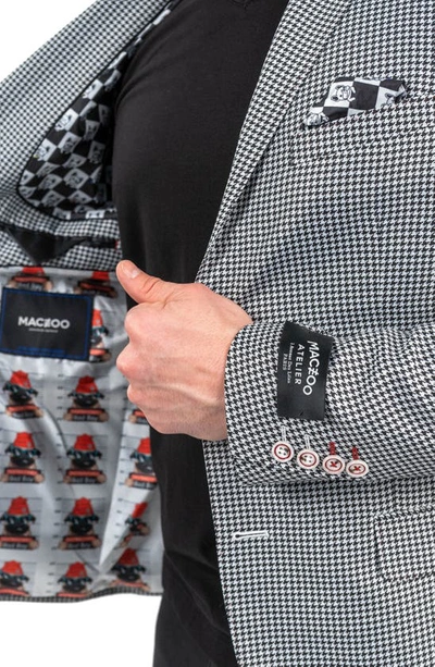 Maceoo Descartes Houndstooth Sport Coat In Black