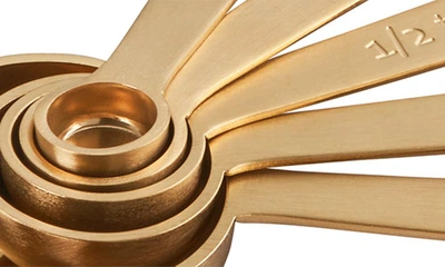 Le Creuset Set Of 5 Measuring Spoons In Gold