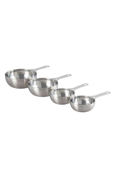 Le Creuset Set Of 4 Batch Baking Measuring Cups In Silver