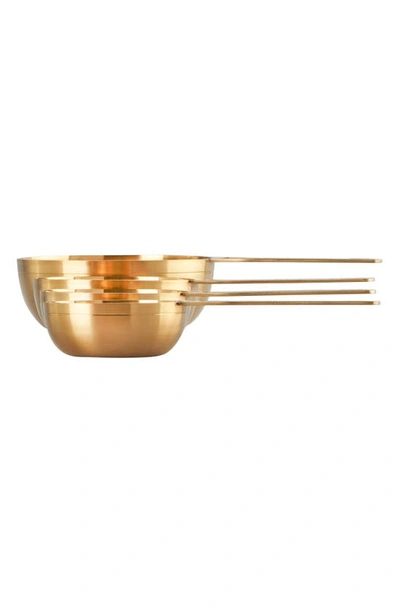 Le Creuset Set Of 4 Measuring Cups In Gold