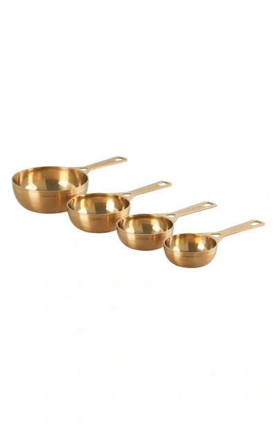 Le Creuset Set Of 4 Measuring Cups In Gold