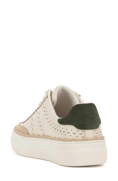 Shop Vince Camuto Jenlie Platform Sneaker In Creamy White/ Light Green