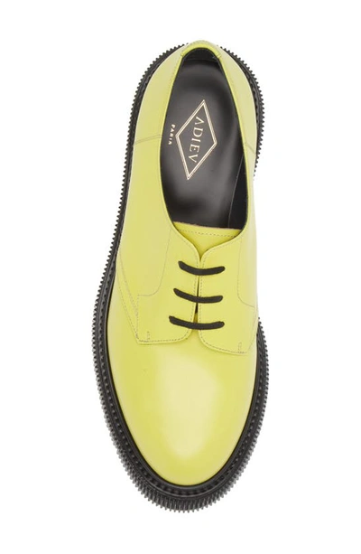 Shop Adieu Plain Toe Derby In Lemon