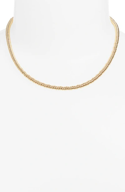 Shop Roxanne Assoulin The Corduroy Beaded Necklace In Shiny Gold