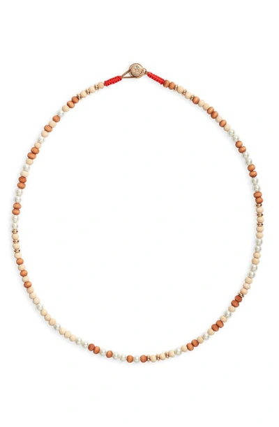 Shop Roxanne Assoulin Affogato Imitation Pearl Beaded Necklace In Neutral Multi