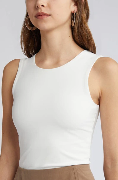 Shop Open Edit Smooth Edit Crewneck Tank In Ivory Cloud