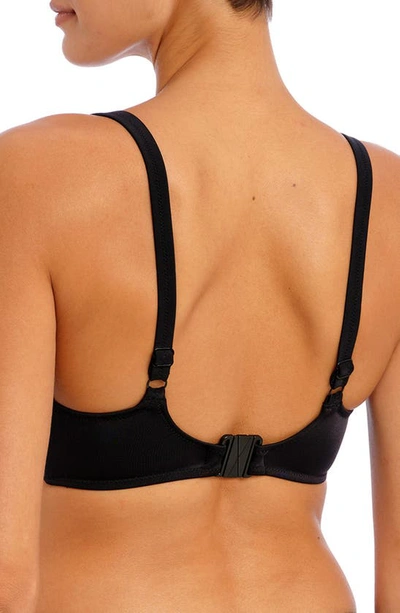 Shop Freya Ibiza Waves Plunge Underwire Bikini Top In Black