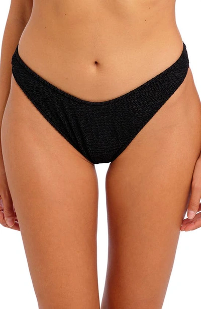 Shop Freya Ibiza Waves High Leg Bikini Bottoms In Black