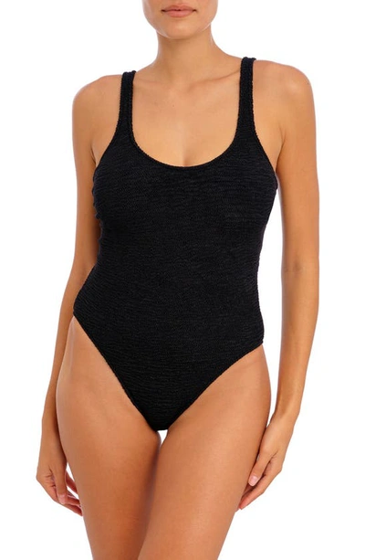 Shop Freya Ibiza Waves Underwire One-piece Swimsuit In Black