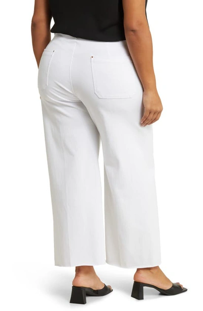 Shop Lyssé Erin High Waist Ponte Wide Leg Pants In White