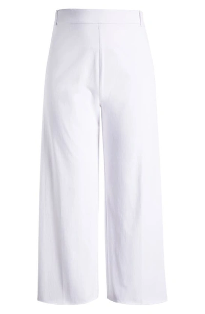 Shop Lyssé Erin High Waist Ponte Wide Leg Pants In White